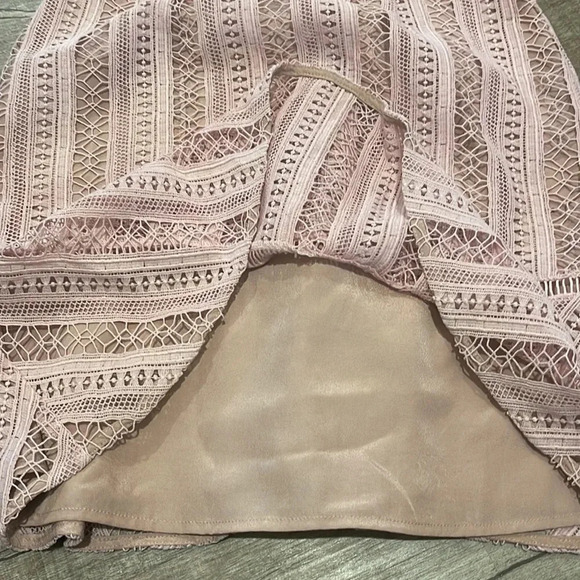 Anthropologie Greylin - Emilia Lace Mini Dress - Chalk Rose - Size Small - Picture 12 of 14